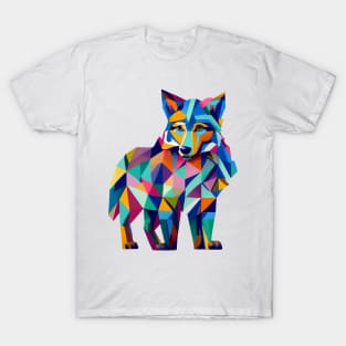 Cute Wolf Colorful T-Shirt